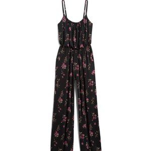 XXL - Kaileigh Adalia Black Floral Jumpsuit